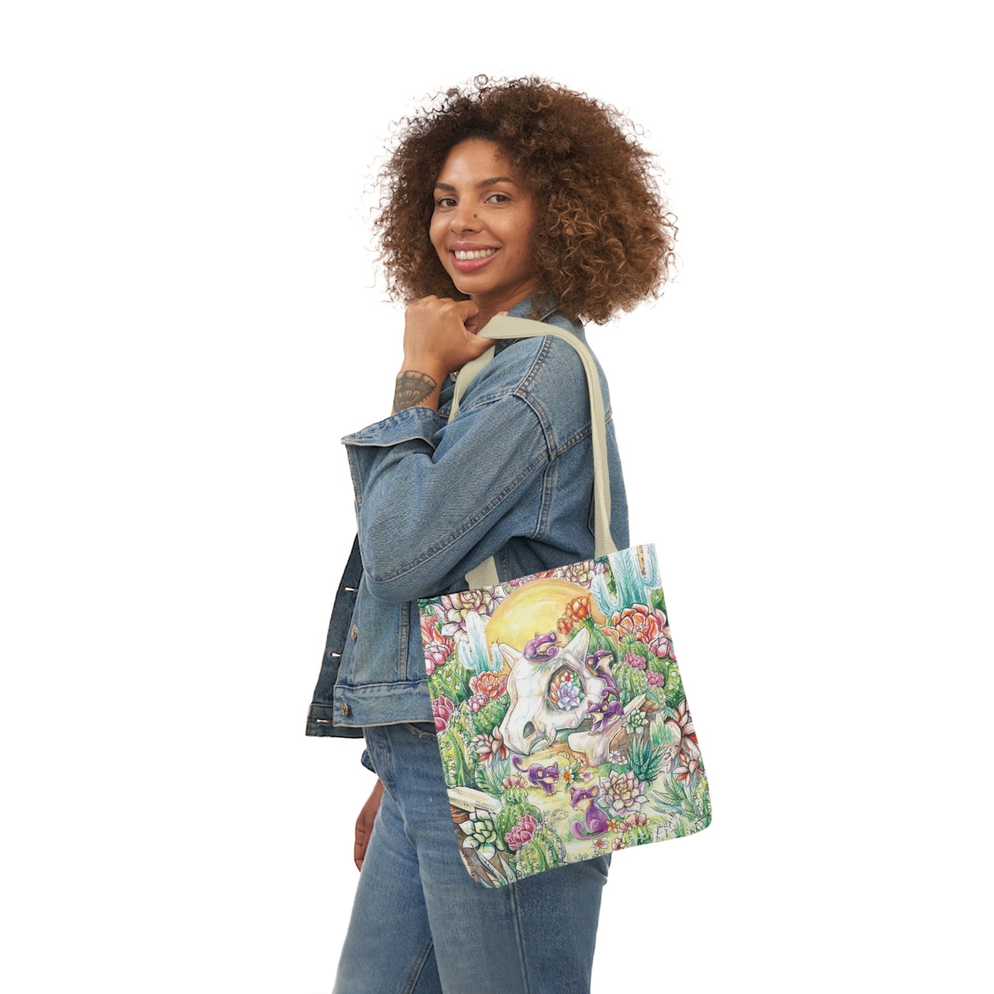 Tote Bag, 5-Color Straps - Skull