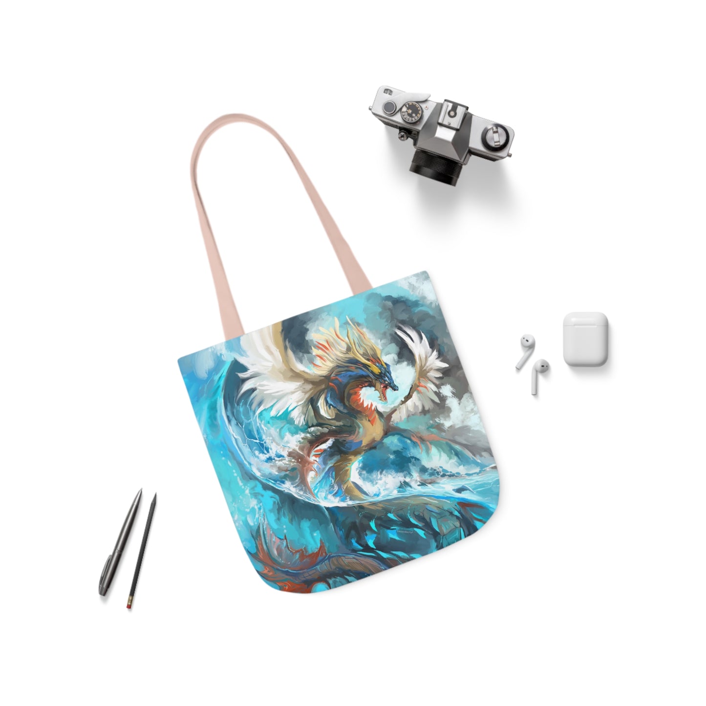 Tote Bag, 5-Color Straps - Monster of the Waves