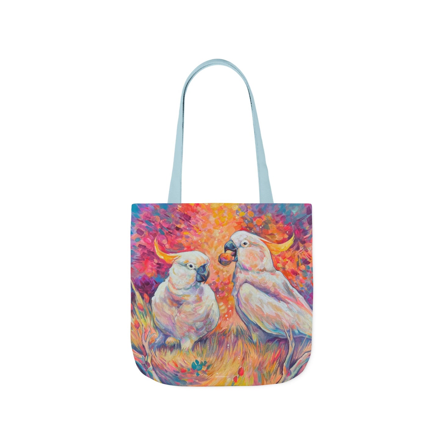Tote Bag, 5-Color Straps - Cockatoos