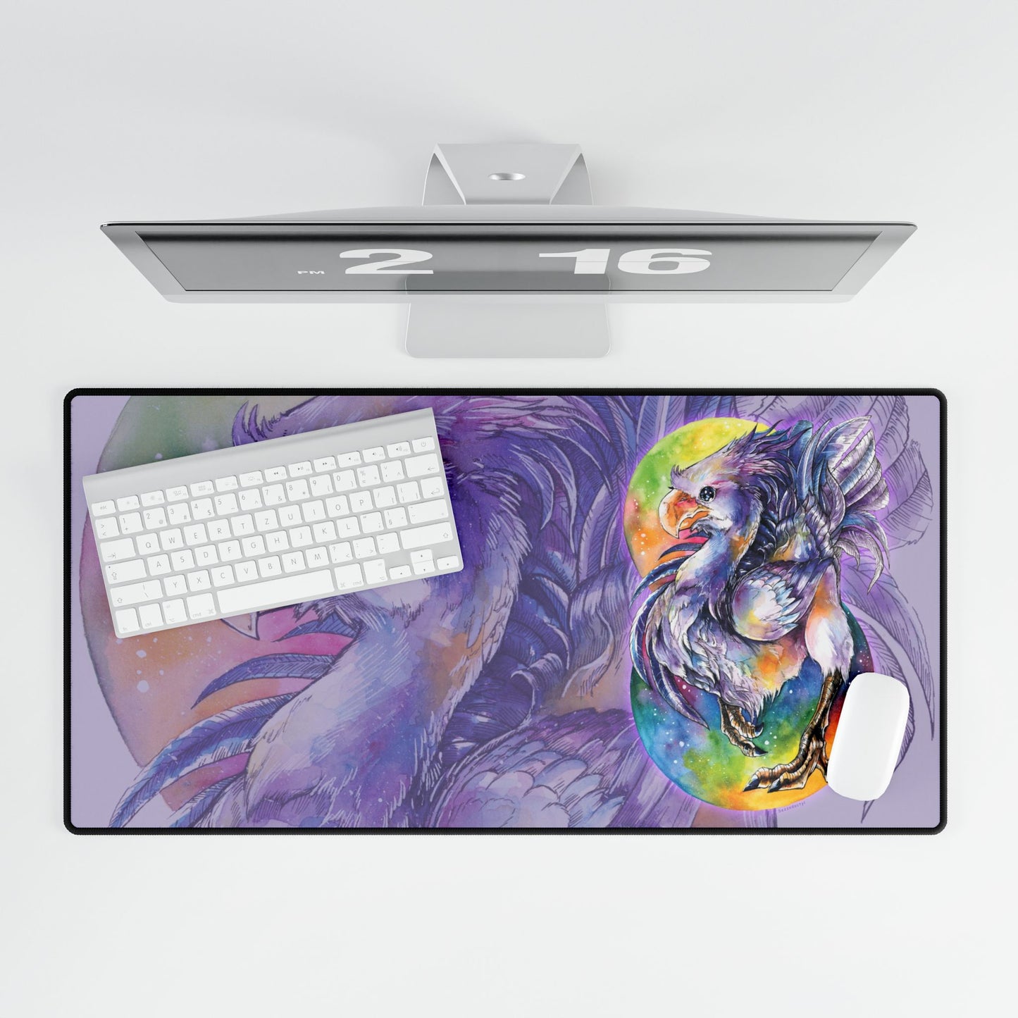 Desk Mat - Purple Chocobo