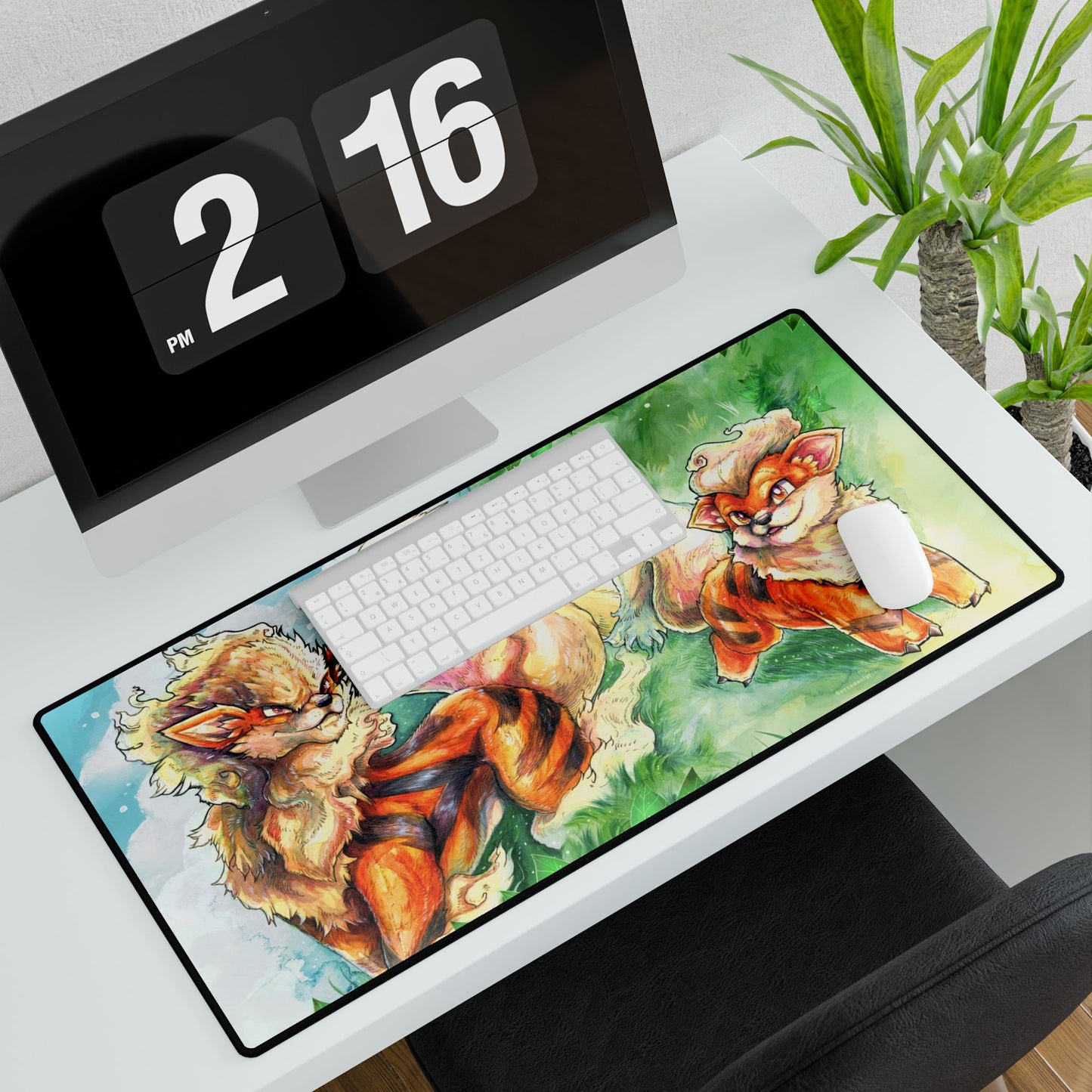 Desk Mat - Fire Dogs