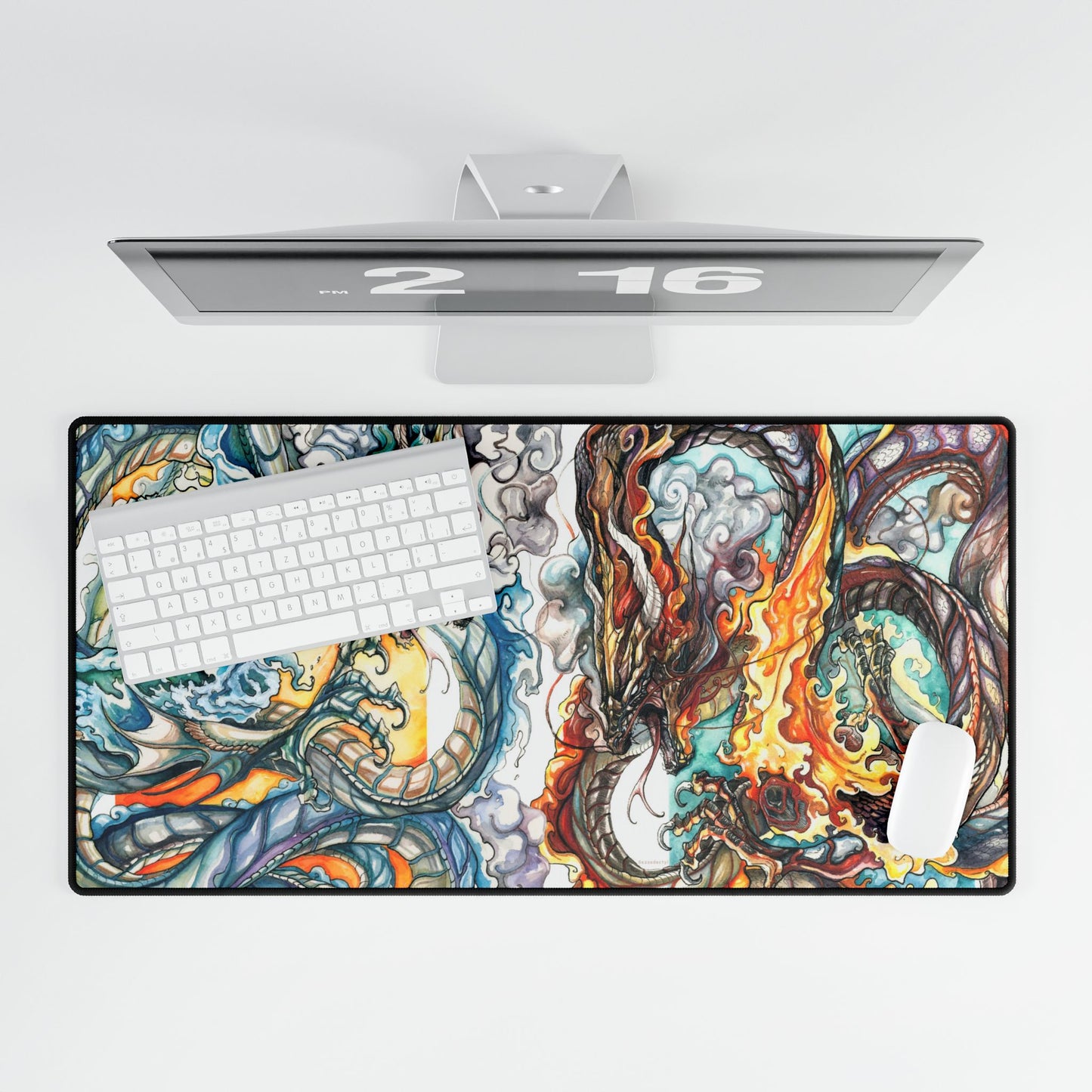 Desk Mat - Water Serpent vs Fire Serpent