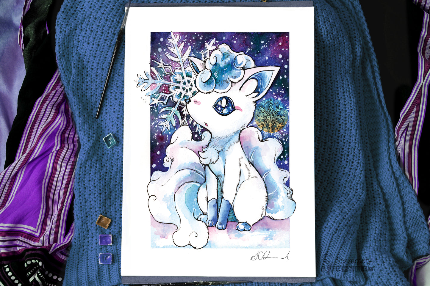 Snow Fox Print - A3/A4/A5