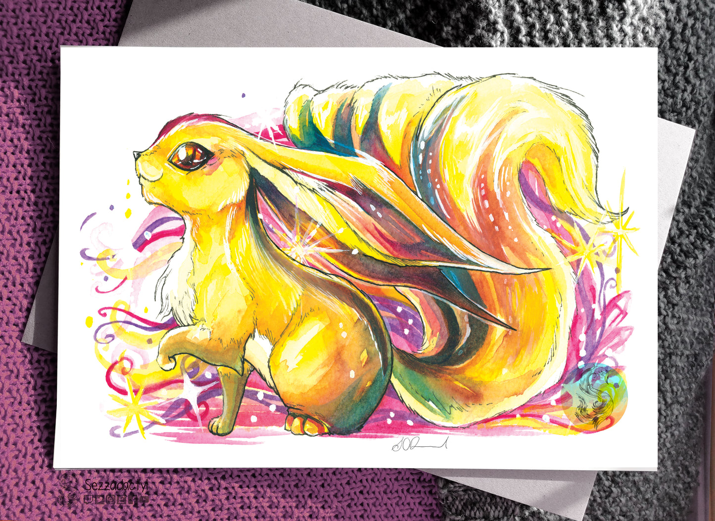 Carbuncle (Amber) Print - A3/A4/A5
