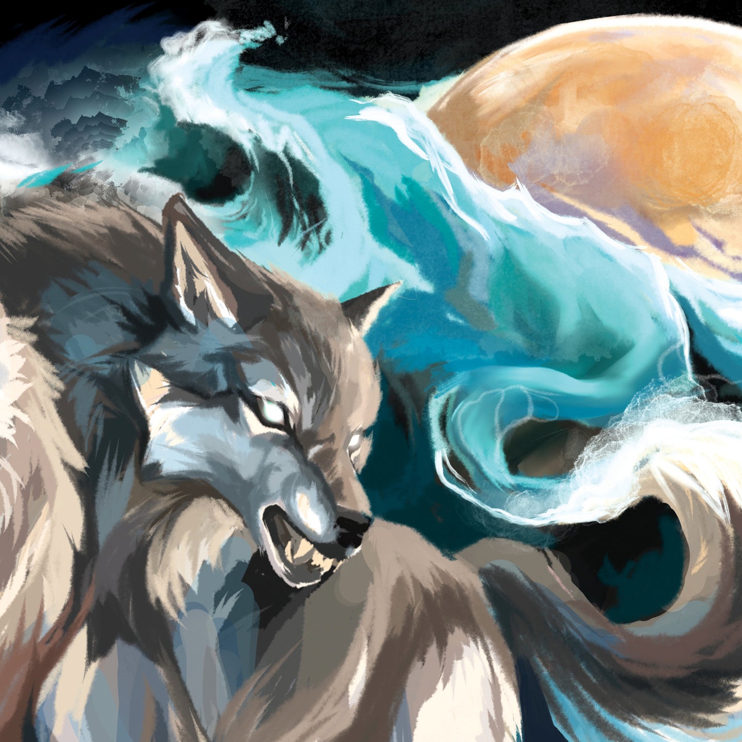 Three Headed Wolf Print - A3/A4/A5 sizes