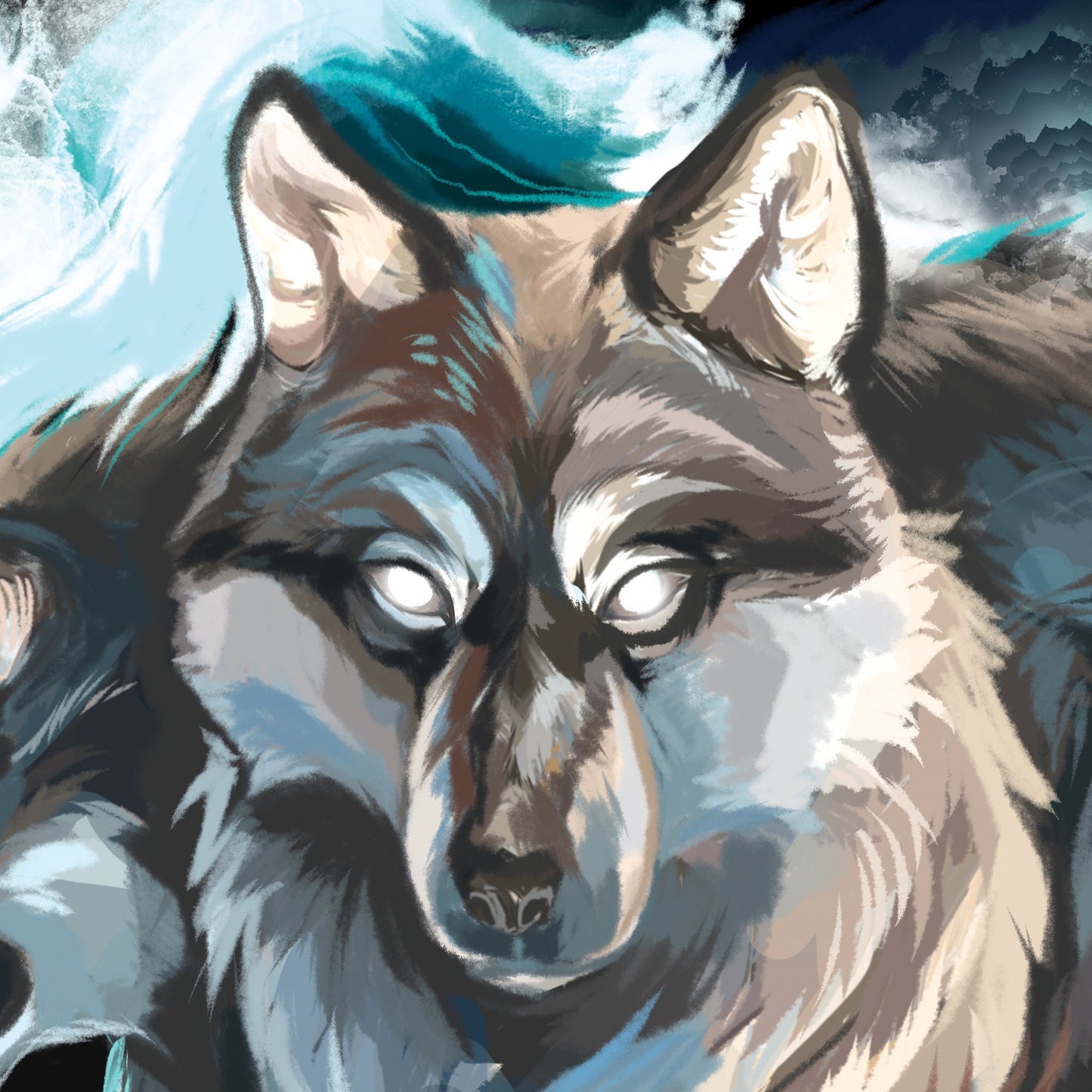 Three Headed Wolf Print - A3/A4/A5 sizes