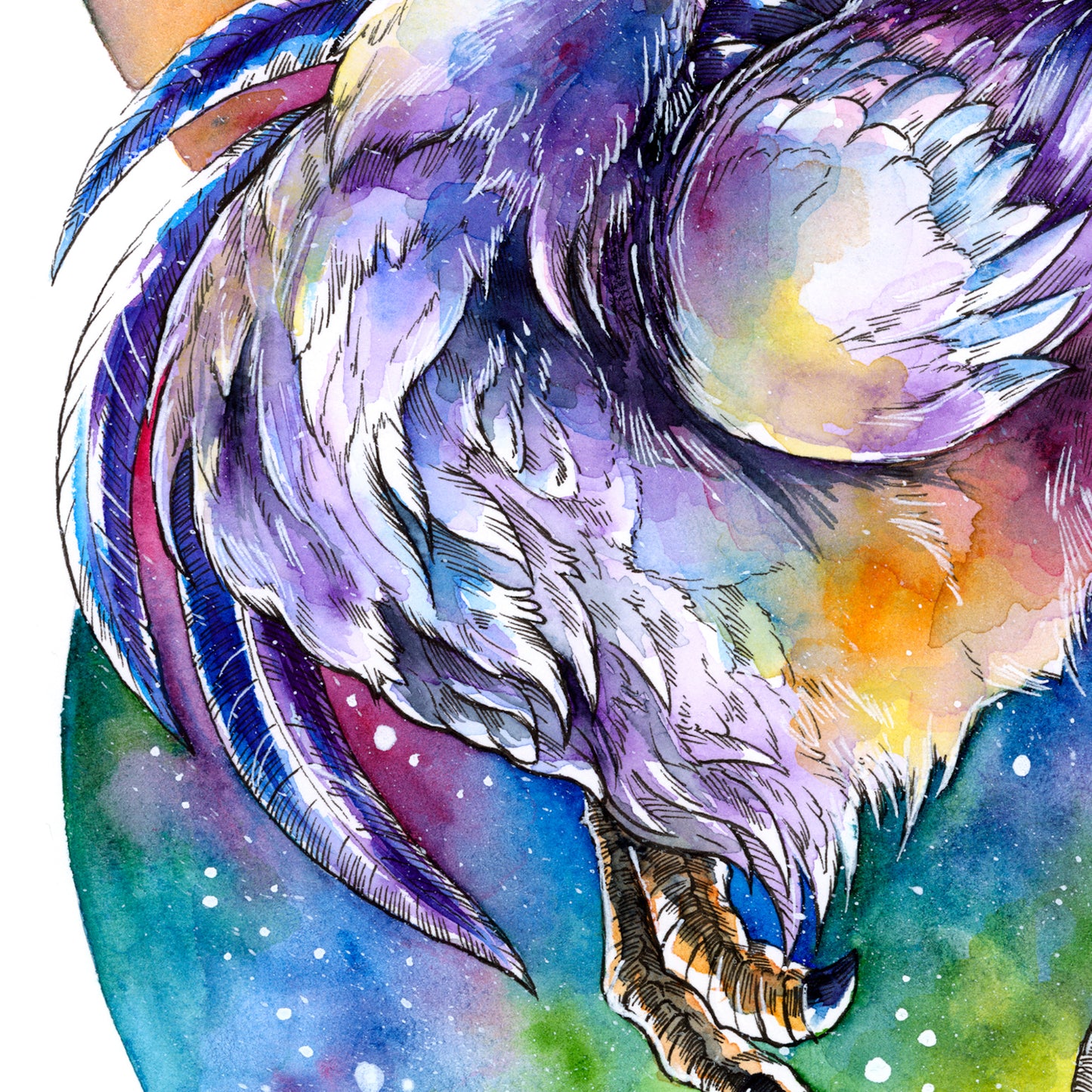 Purple Chocobo Print - A3/A4/A5