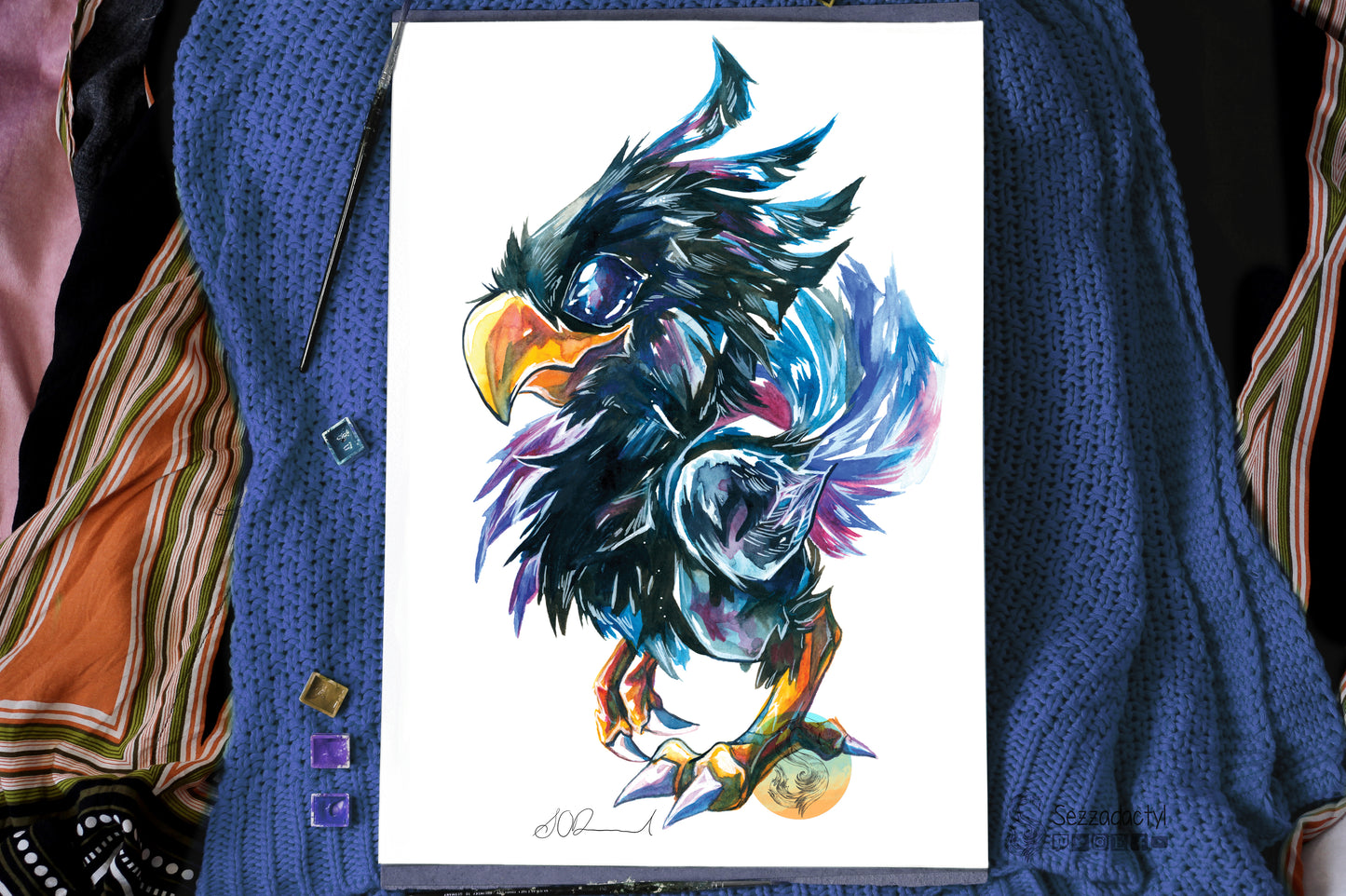 Black Chocobo Print - A3/A4/A5