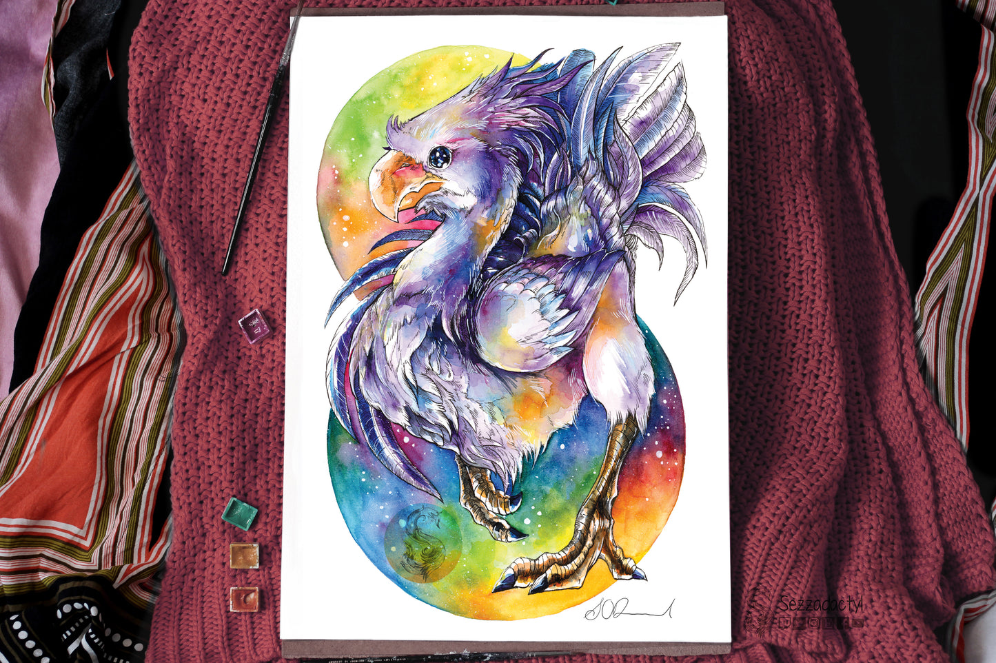 Purple Chocobo Print - A3/A4/A5