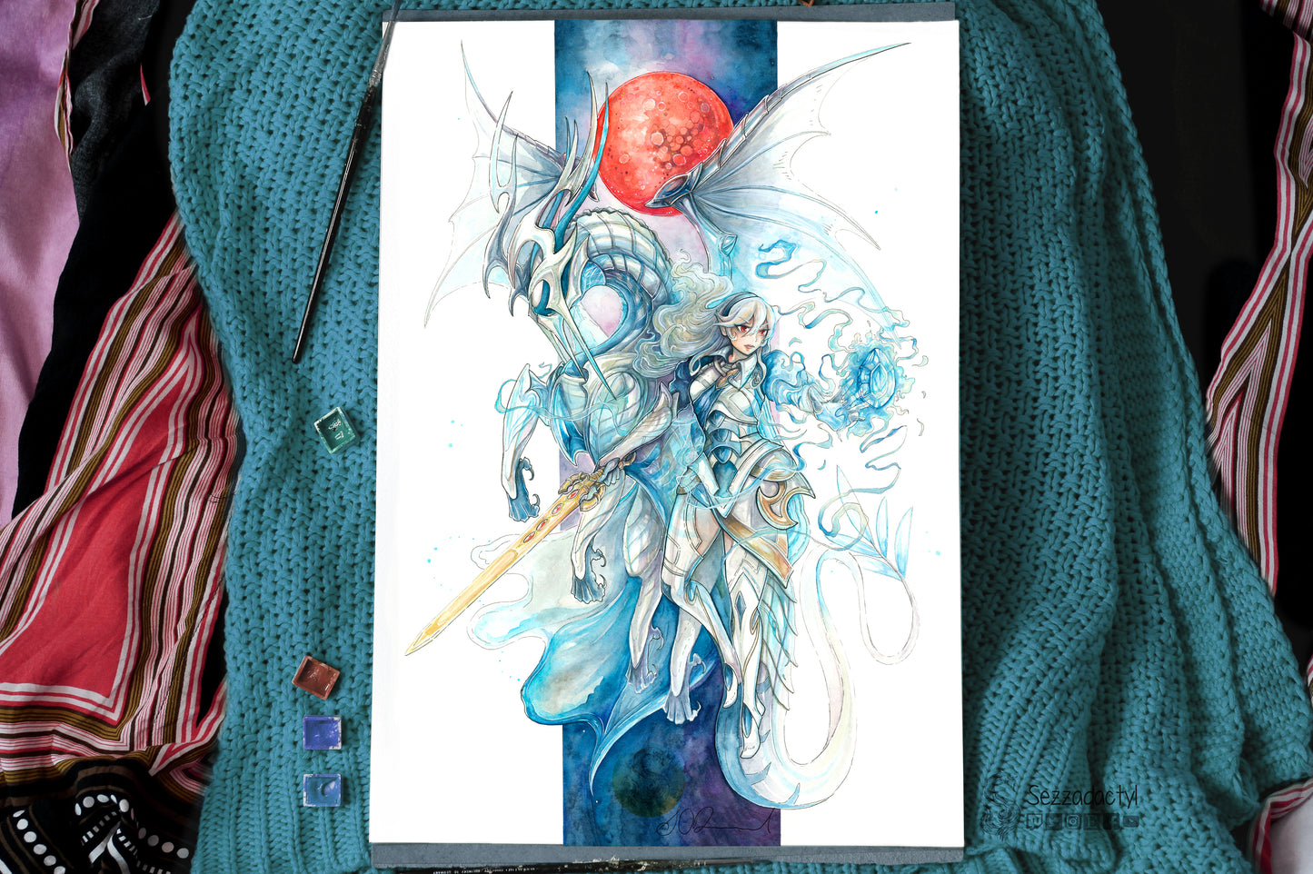 Corrin and her Dragon Form Print - A3/A4/A5