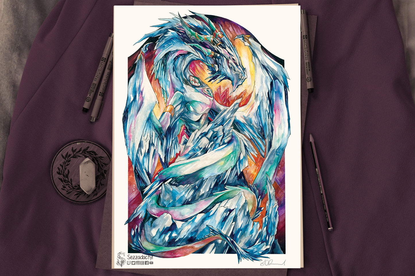 Diamond Dragon Print - A3/A4/A5