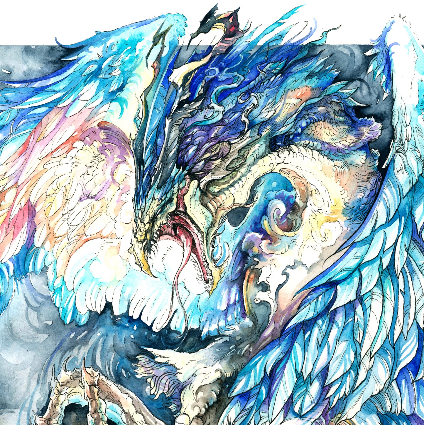 Feathered Dragon Print - A3/A4/A5