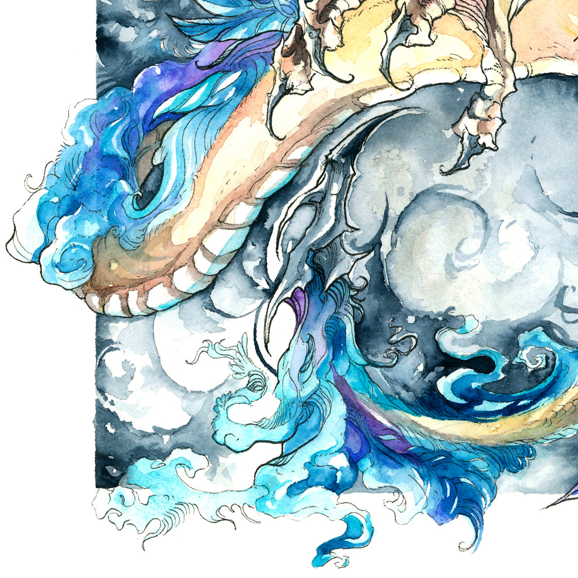 Feathered Dragon Print - A3/A4/A5