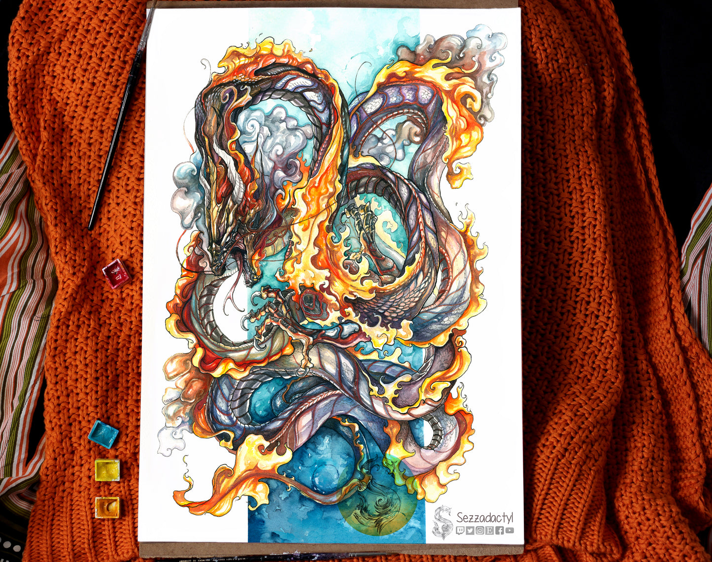 Fire Serpent Print - A3/A4/A5