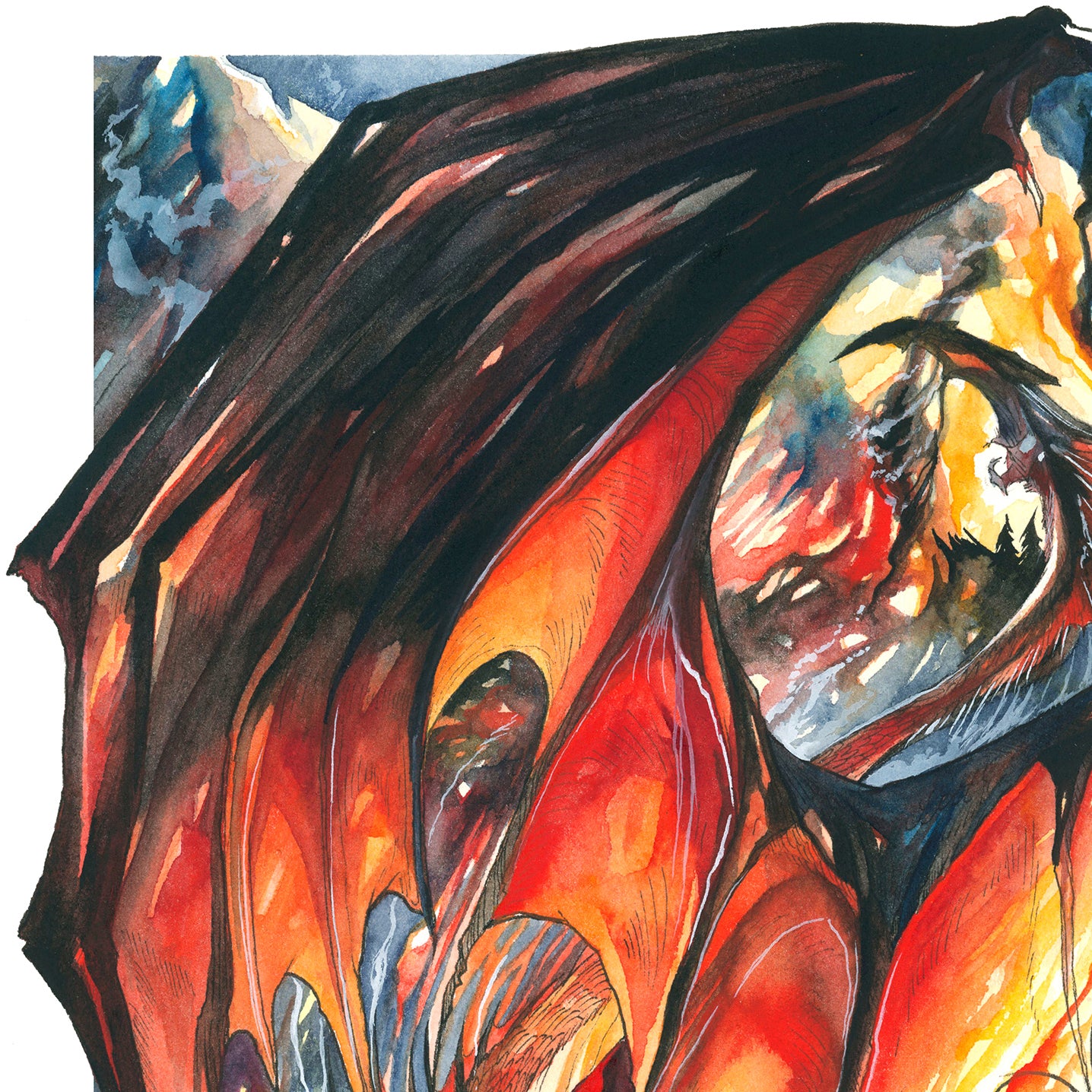 Fire Dragon Print - A3/A4/A5