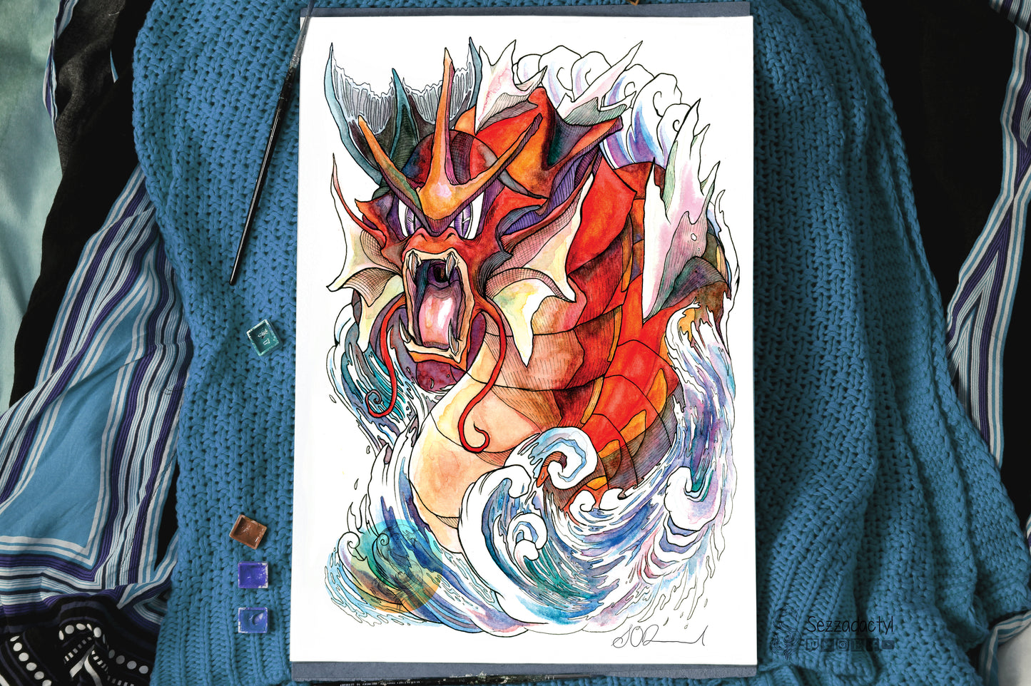 Red Lake Serpent Print - A3/A4/A5