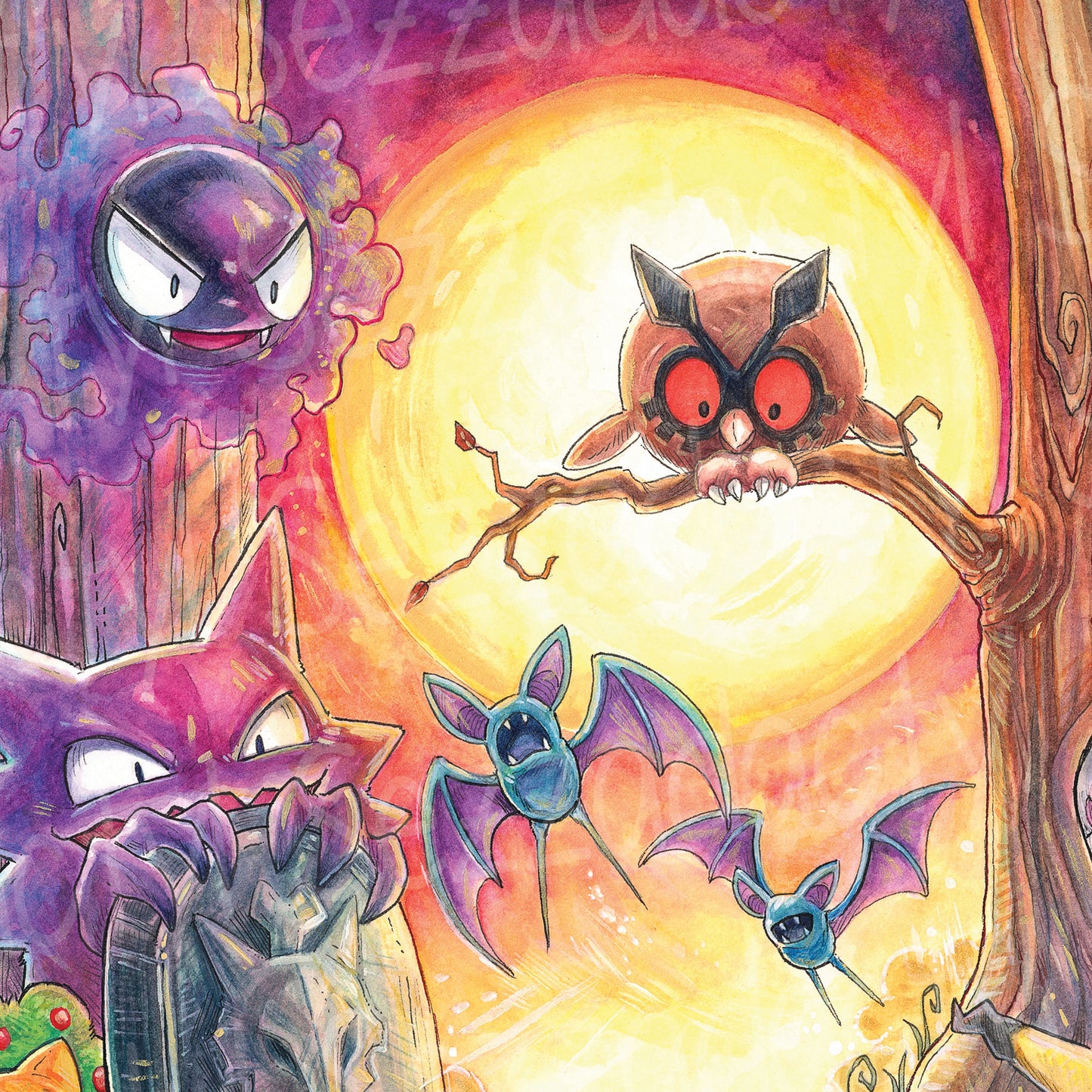 Halloween Friends Print - A3/A4/A5