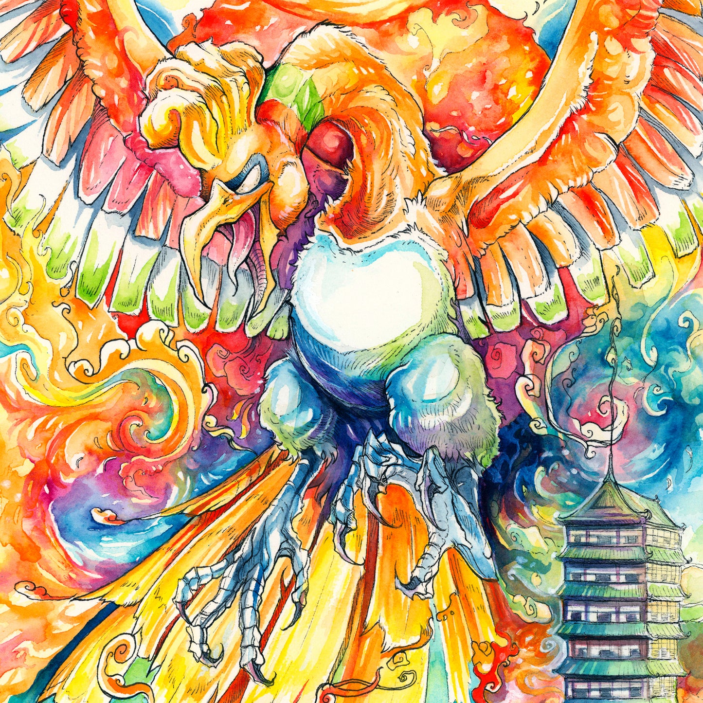Fire Bird Print - A3/A4/A5