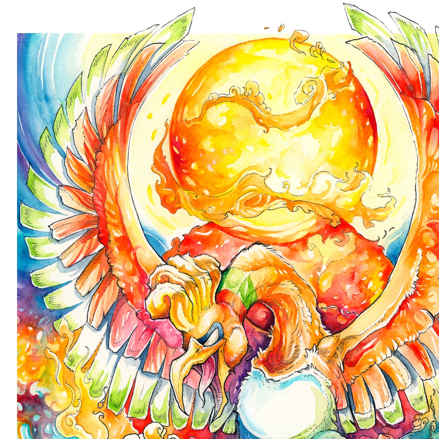 Fire Bird Print - A3/A4/A5