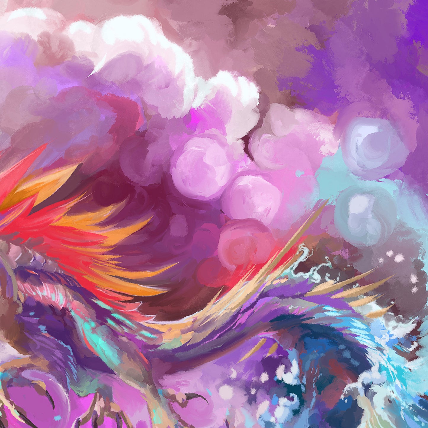 Pink Monster of the Waves Print - A3/A4/A5