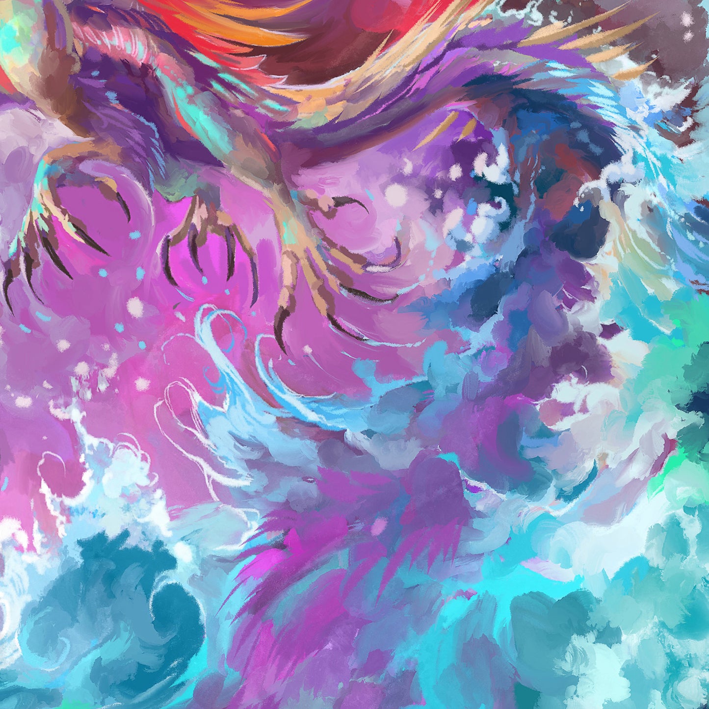 Pink Monster of the Waves Print - A3/A4/A5