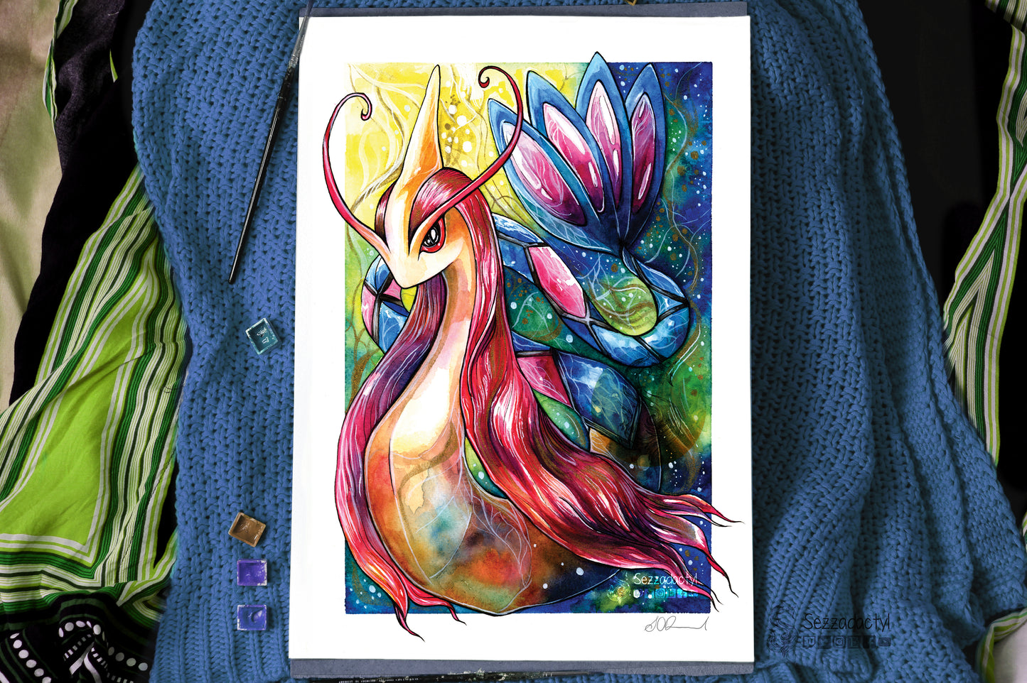 Sea Mermaid Creature Print - A3/A4/A5