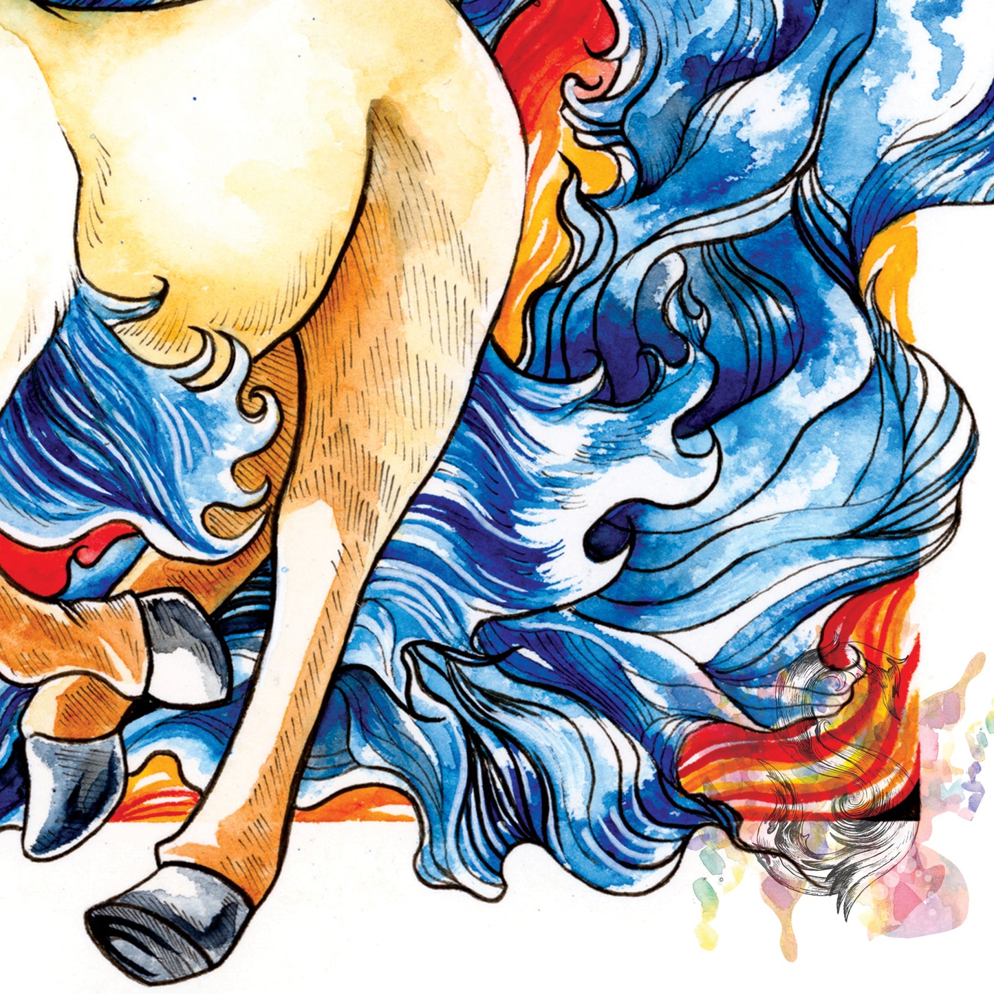 Fire Horse Print - A3/A4/A5