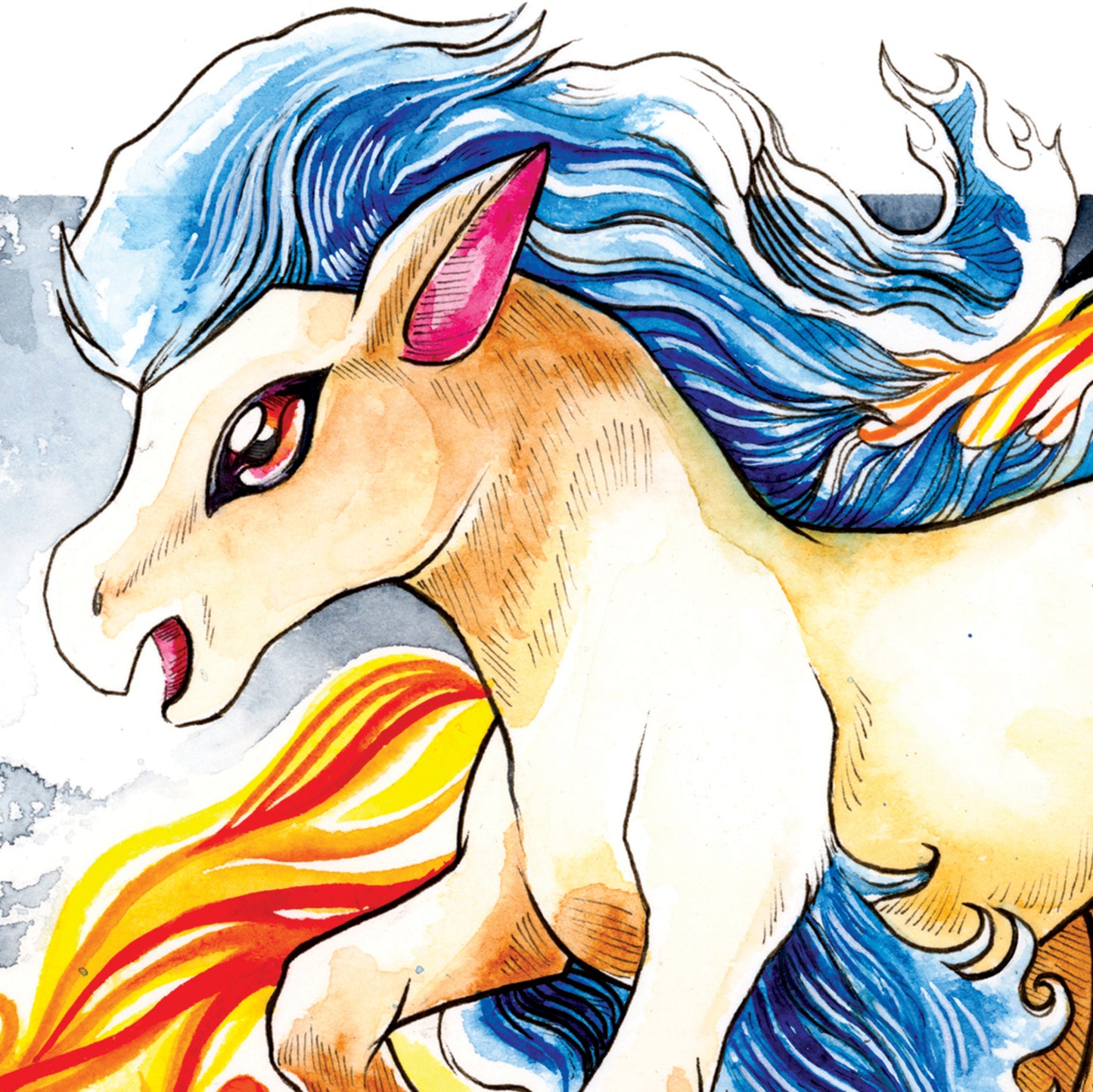 Fire Horse Print - A3/A4/A5