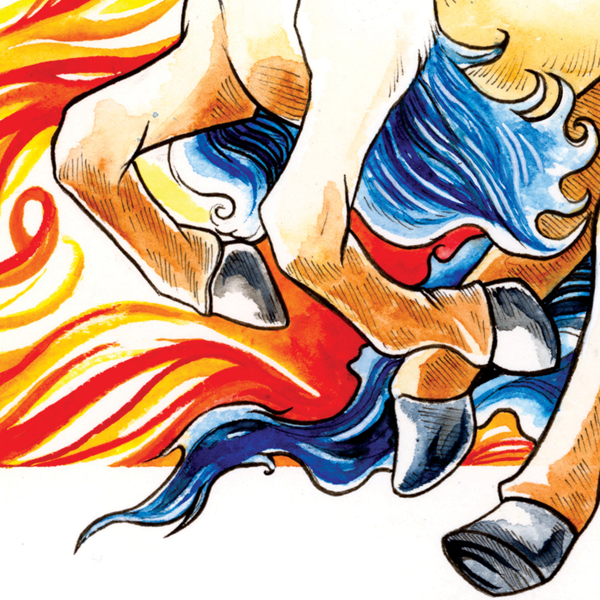 Fire Horse Print - A3/A4/A5