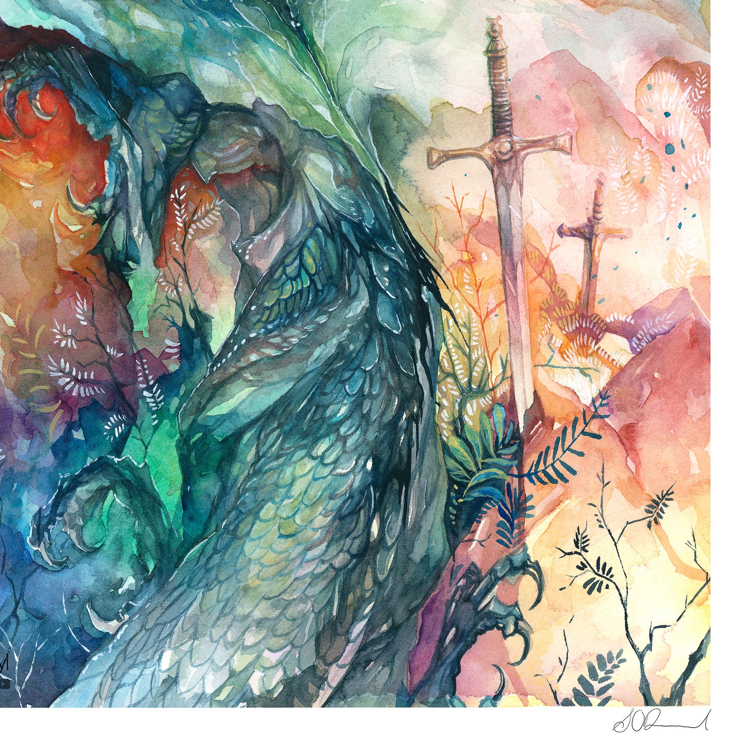 Dragon of the Castle Print - A3/A4/A5
