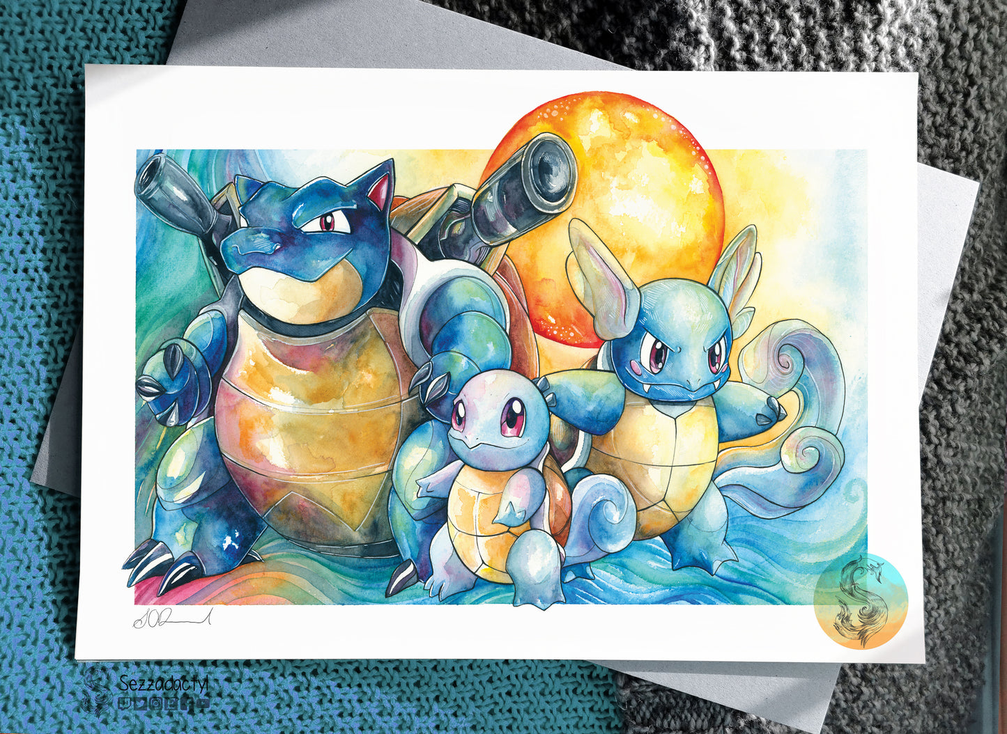 Turtle Family Print - A3/A4/A5