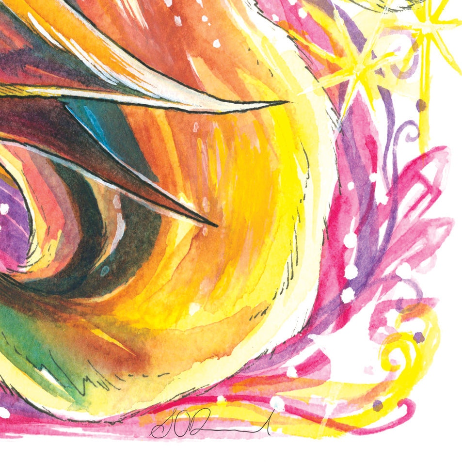 Carbuncle (Amber) Print - A3/A4/A5