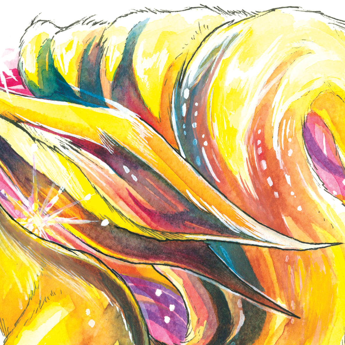 Carbuncle (Amber) Print - A3/A4/A5