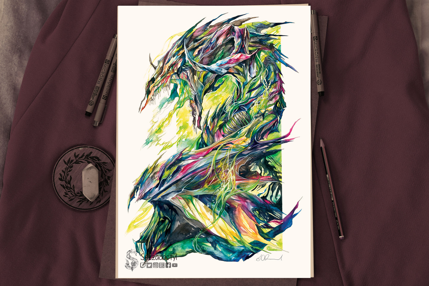 Undead Dragon Print - A3/A4/A5