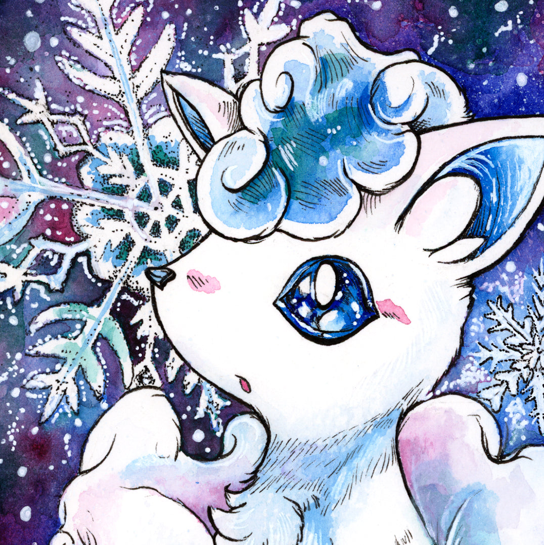 Snow Fox Print - A3/A4/A5