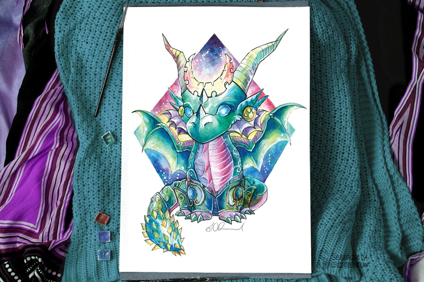 Chibi Dragon of Dreams Print - A3/A4/A5