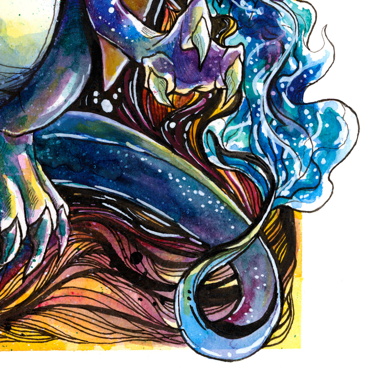 Blue Fire Print - A3/A4/A5