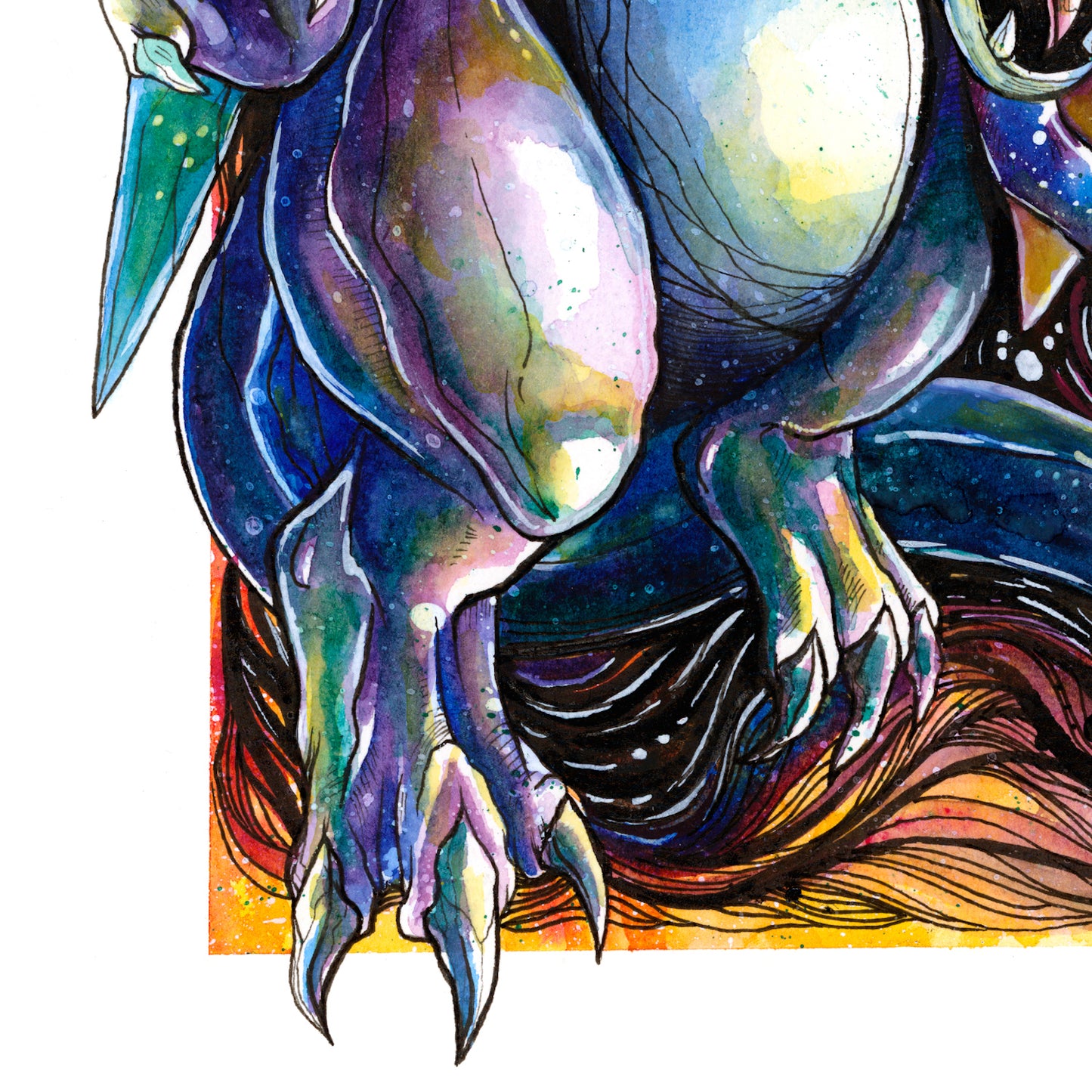 Blue Fire Print - A3/A4/A5