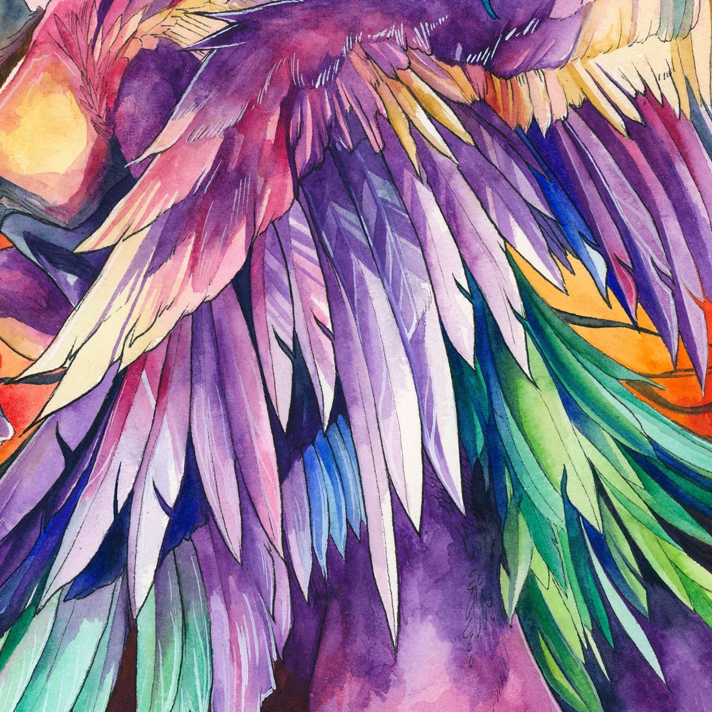 Purple Dragon Print - A3/A4/A5