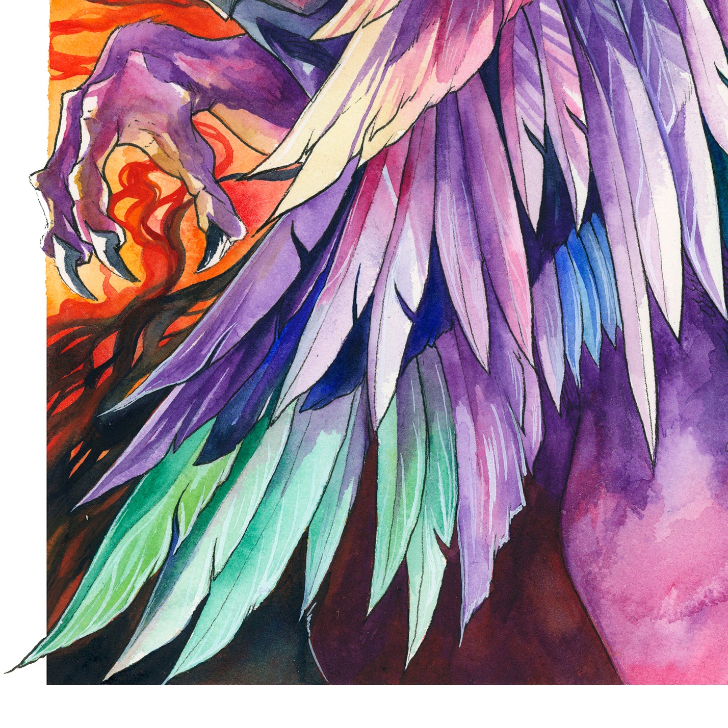 Purple Dragon Print - A3/A4/A5
