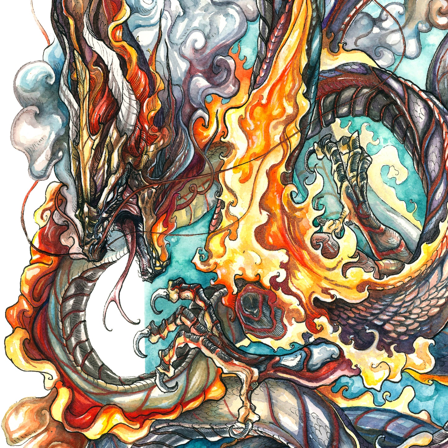 Fire Serpent Print - A3/A4/A5