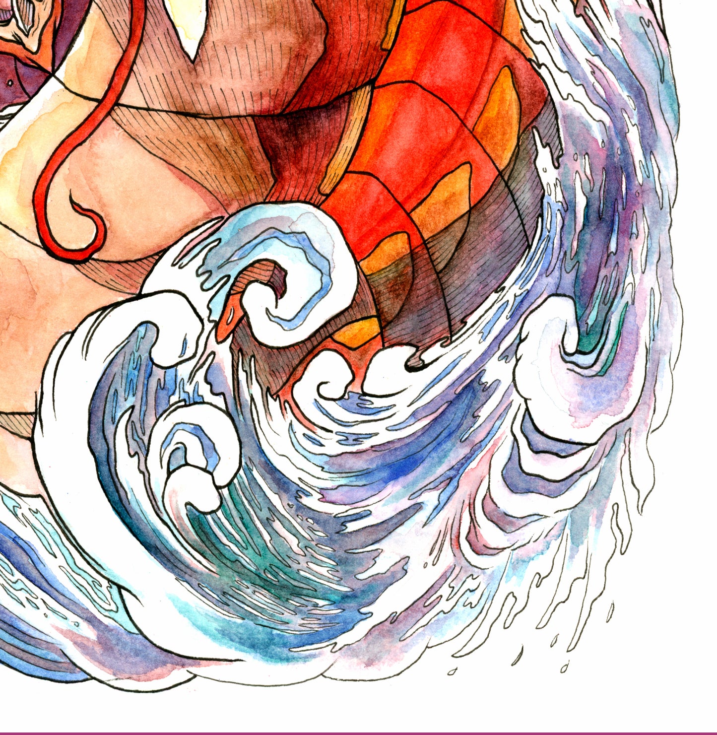Red Lake Serpent Print - A3/A4/A5