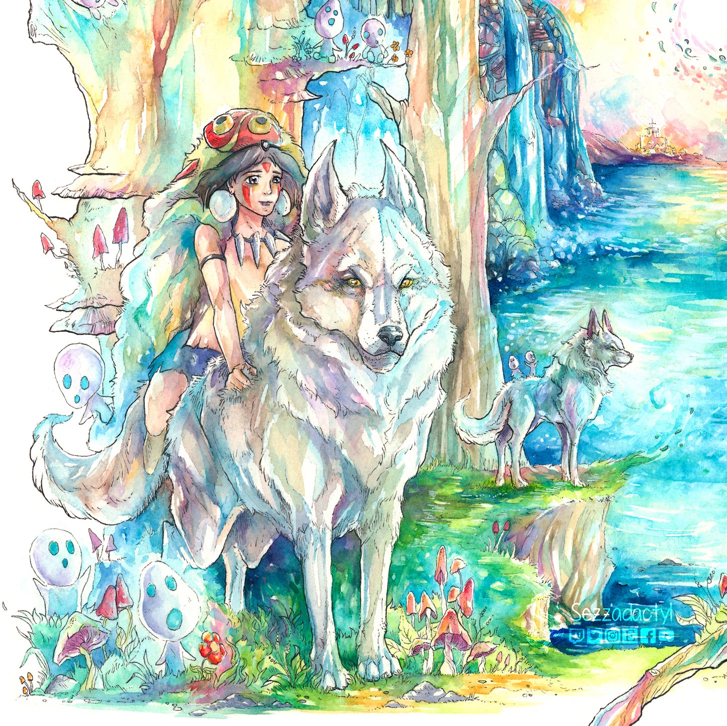 Wolf Forest Print - A3/A4/A5