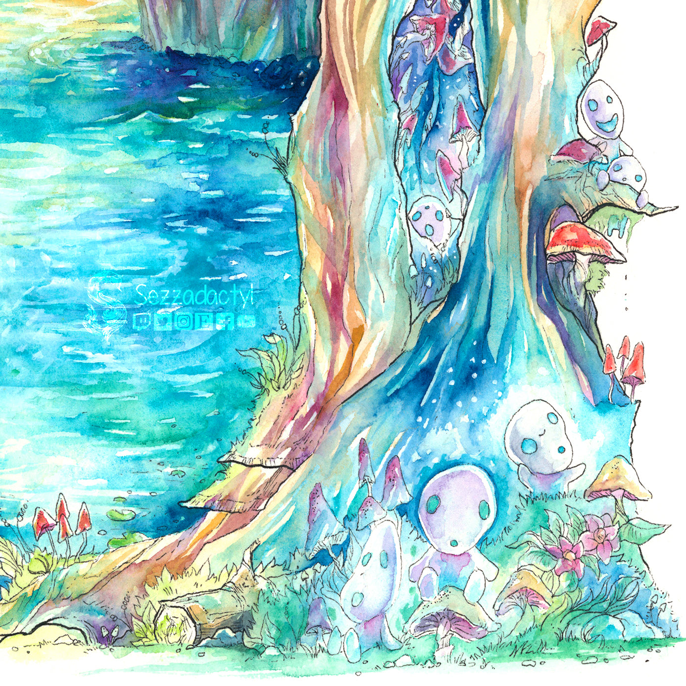 Wolf Forest Print - A3/A4/A5
