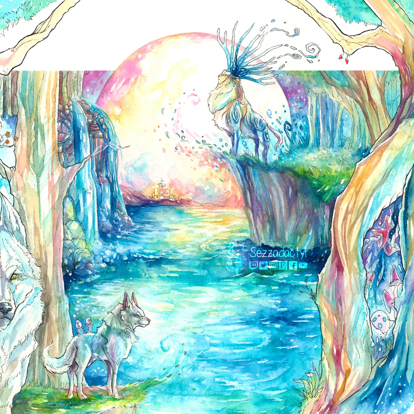 Wolf Forest Print - A3/A4/A5