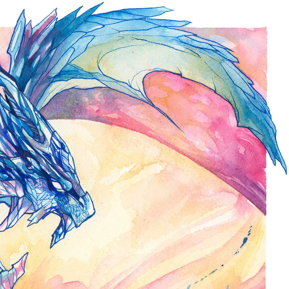 Sapphire Dragon Print - A3/A4/A5