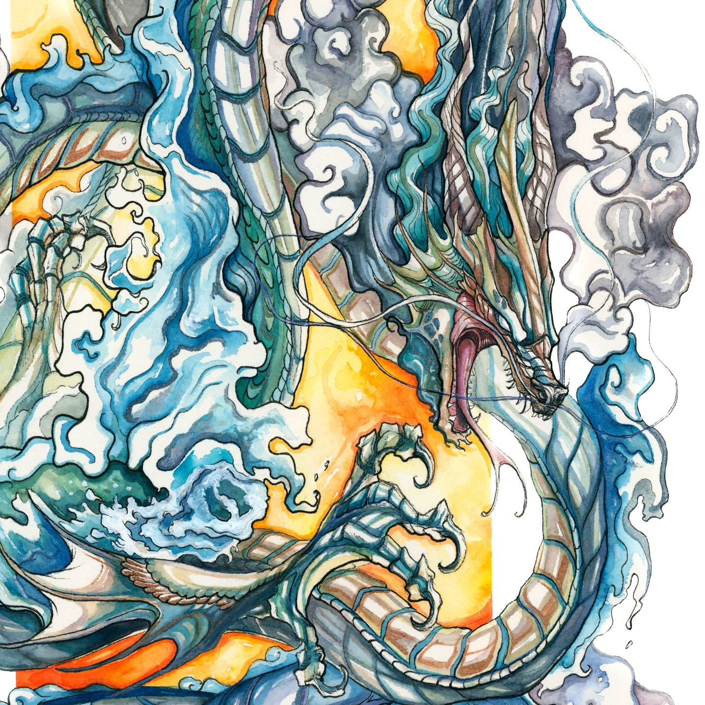 Water Serpent Print - A3/A4/A5