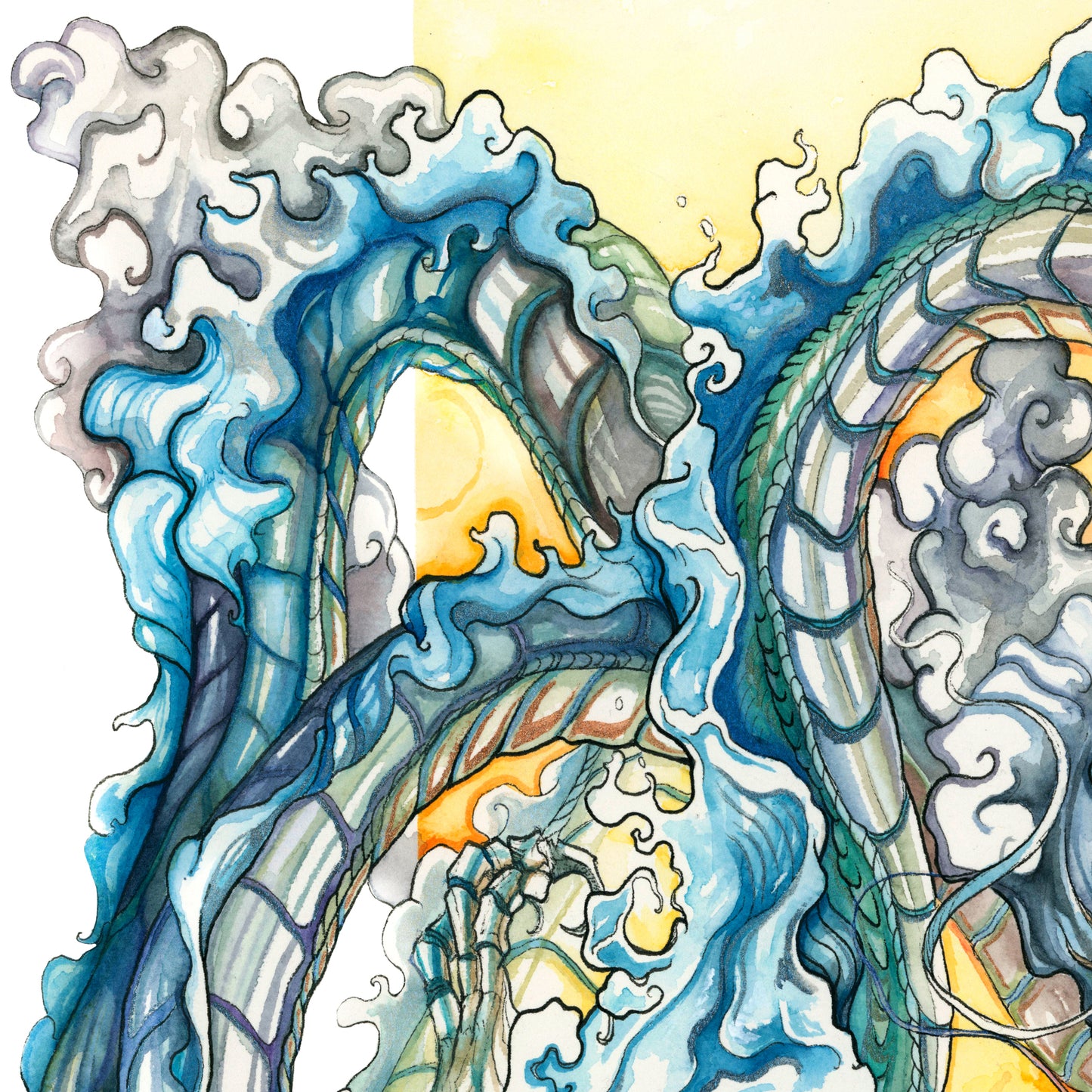 Water Serpent Print - A3/A4/A5