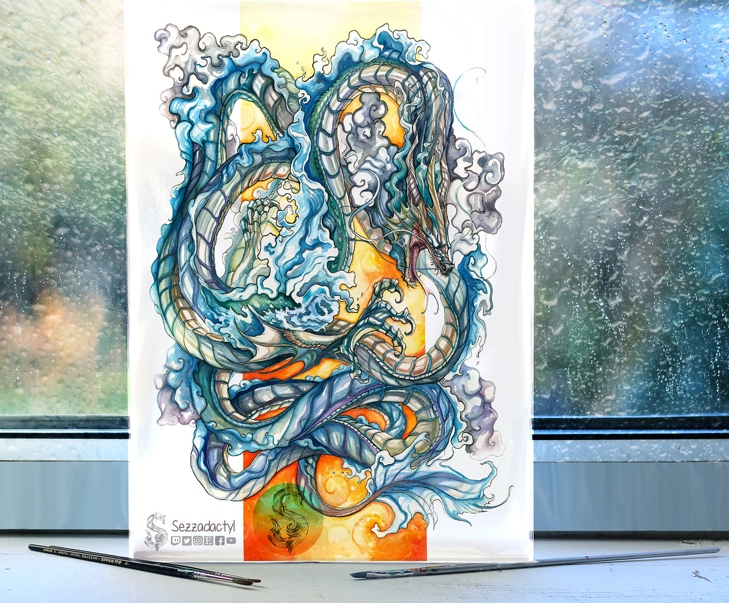 Water Serpent Print - A3/A4/A5