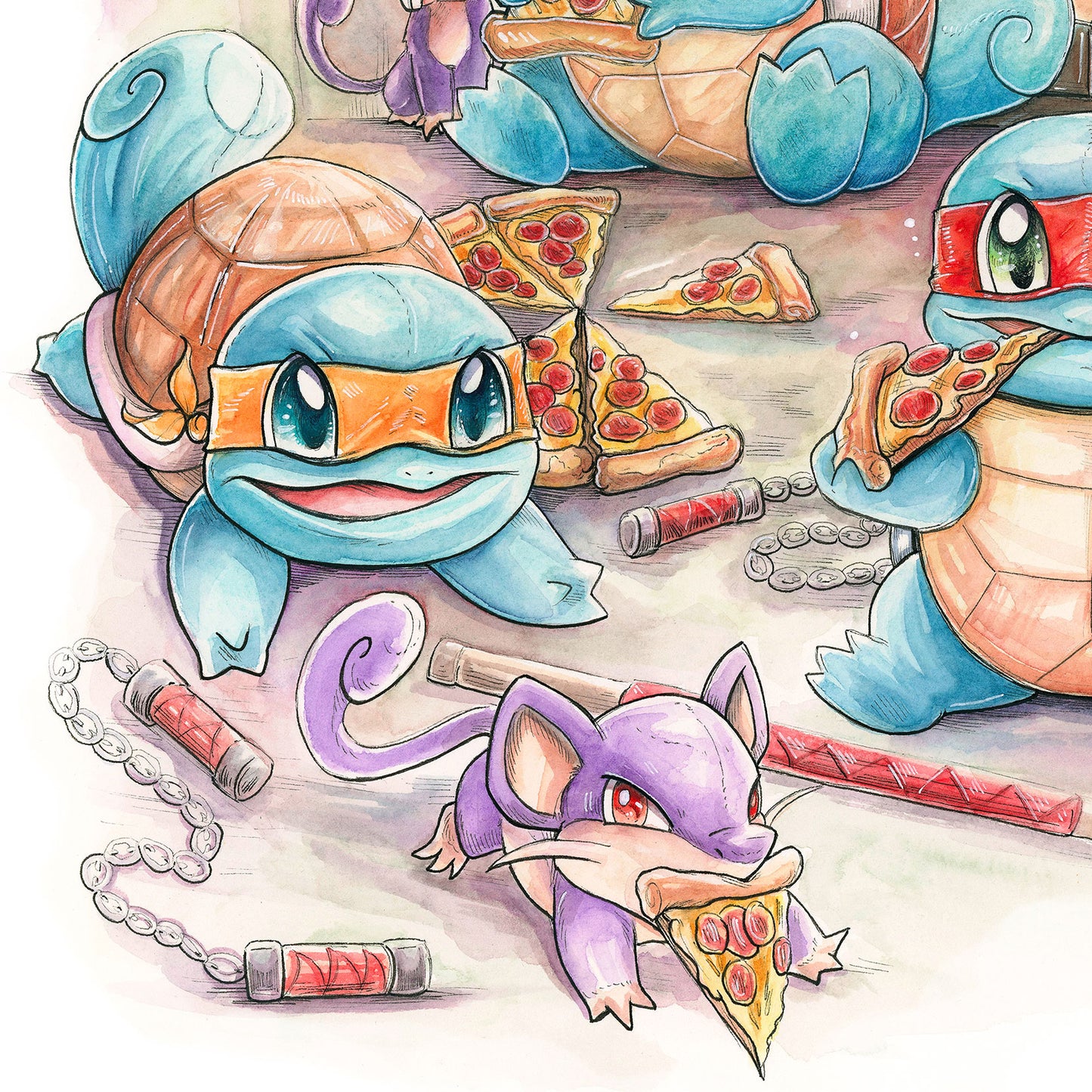 Pizza Party Print - A3/A4/A5